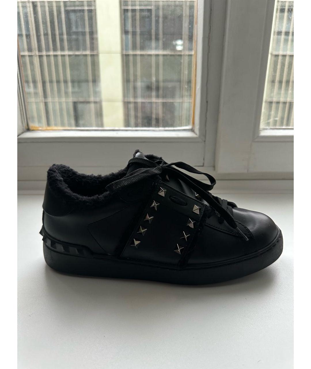 VALENTINO Черные кожаные кеды, фото 7