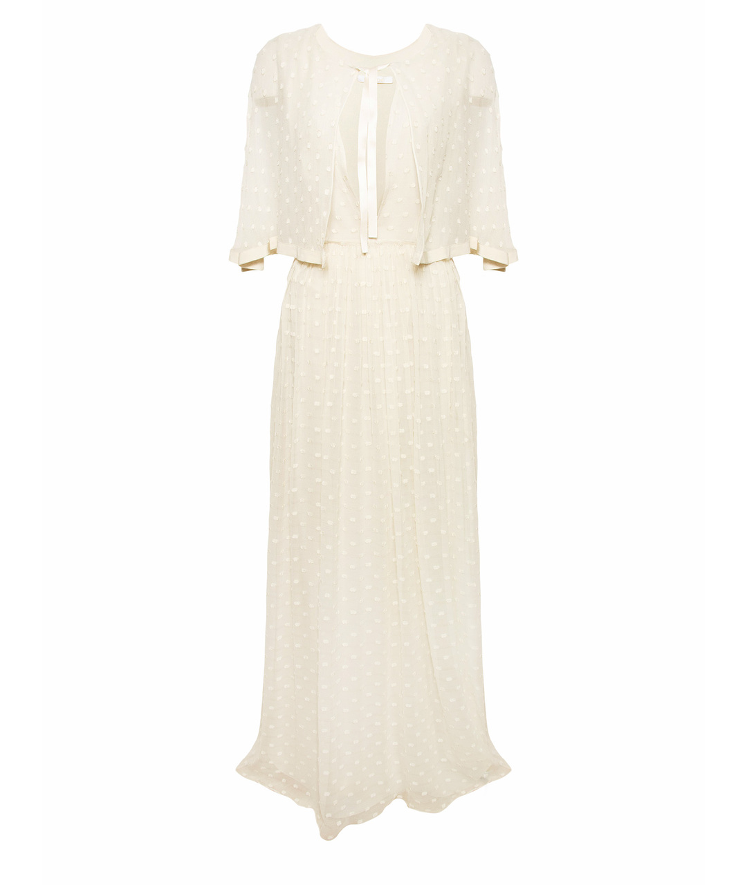 CHLOE Белое шелковое свадебное платье, фото 1