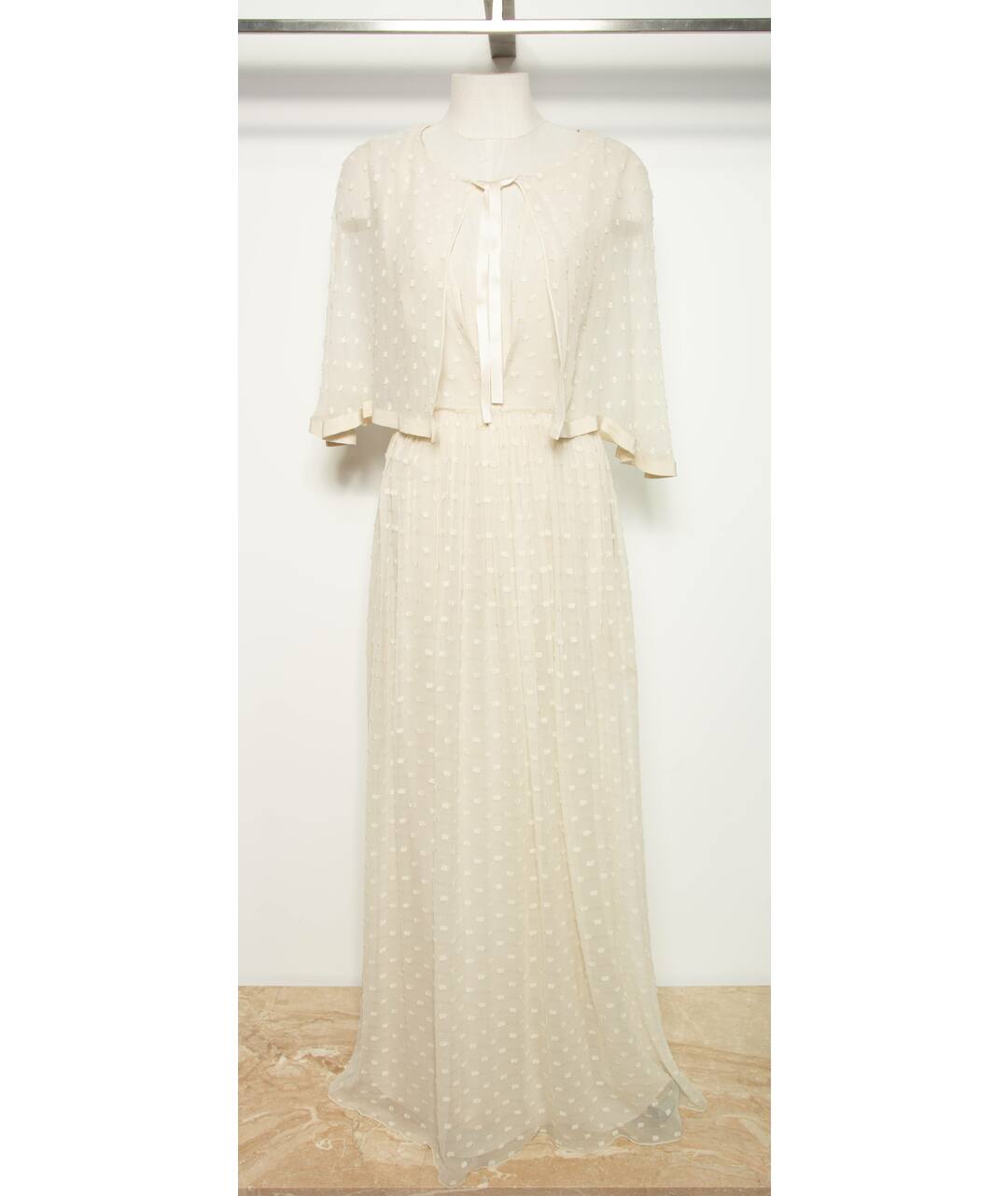 CHLOE Белое шелковое свадебное платье, фото 4