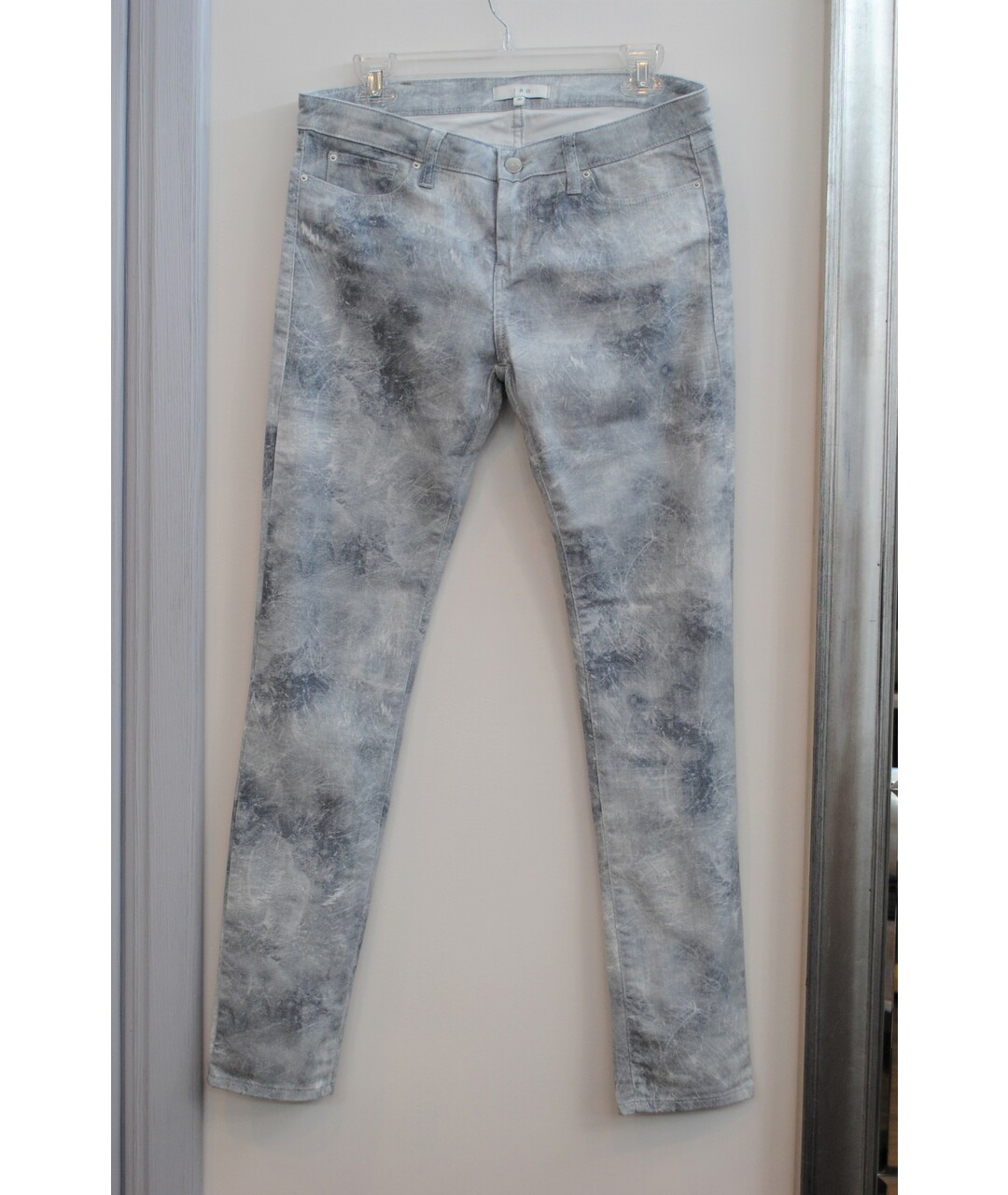 IRO Серые хлопко-эластановые джинсы слим, фото 8