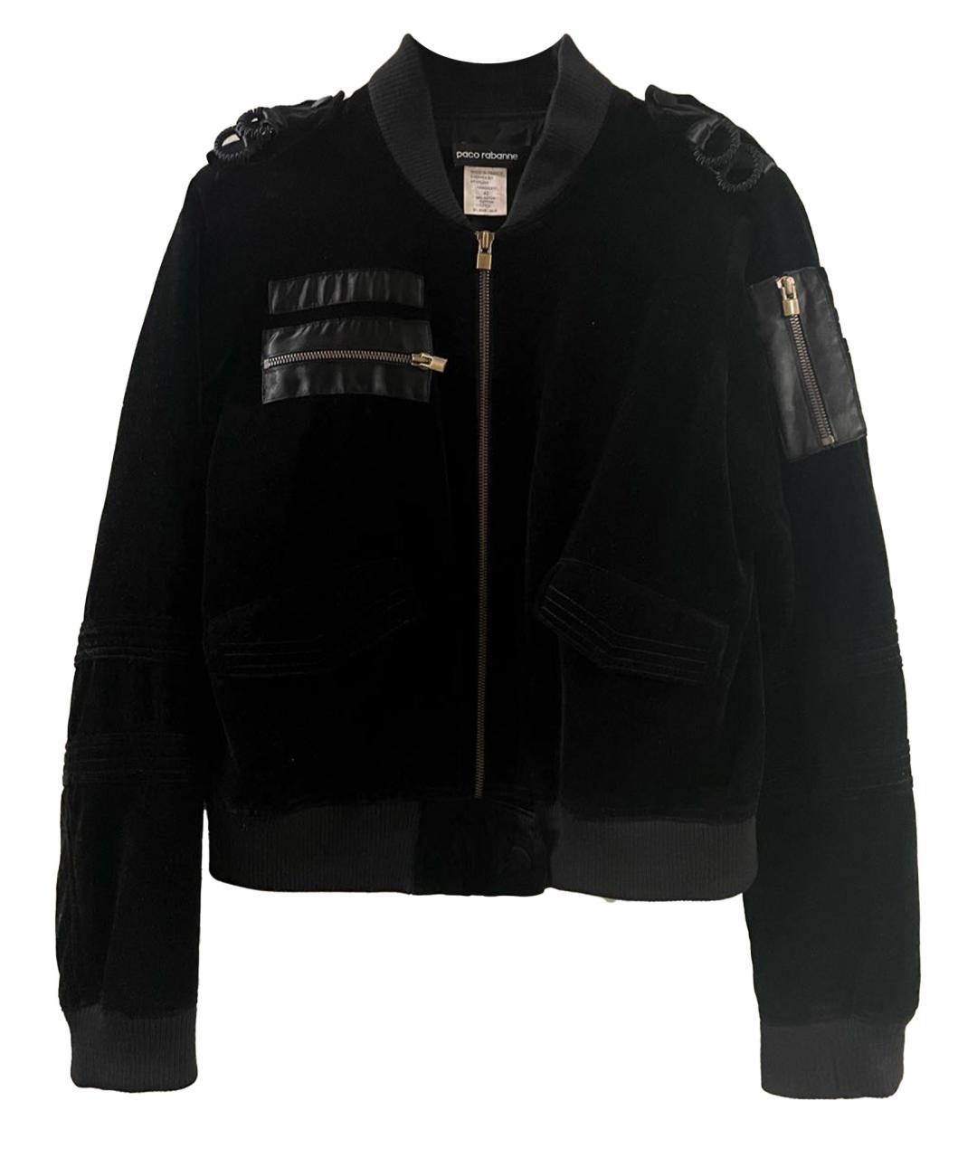 PACO RABANNE Черная хлопковая куртка, фото 1