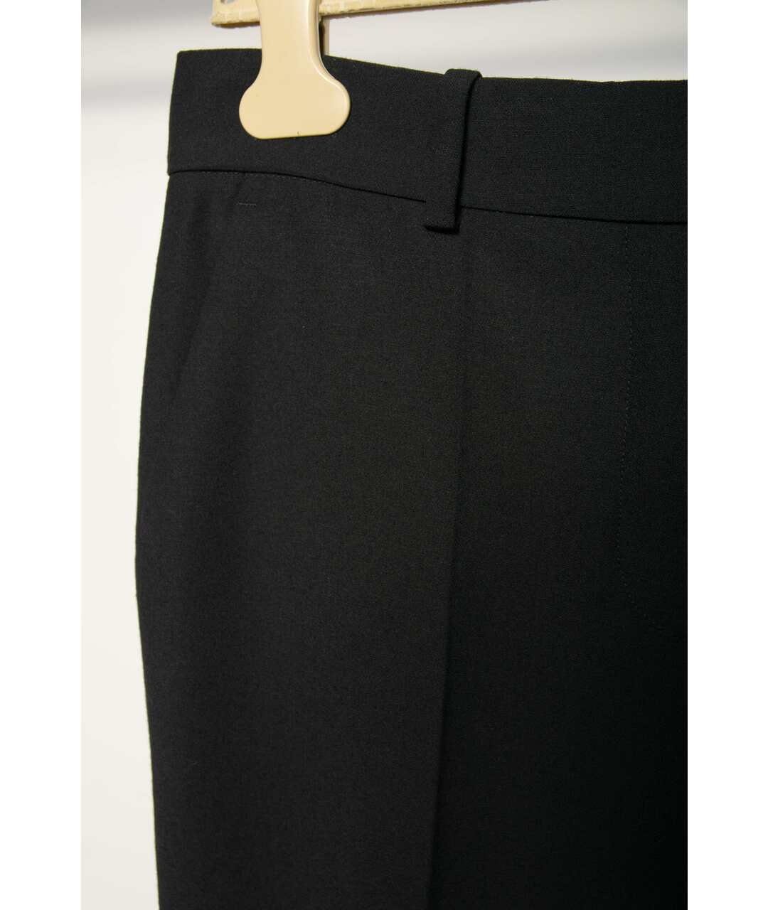CHLOE Черные шерстяные прямые брюки, фото 4