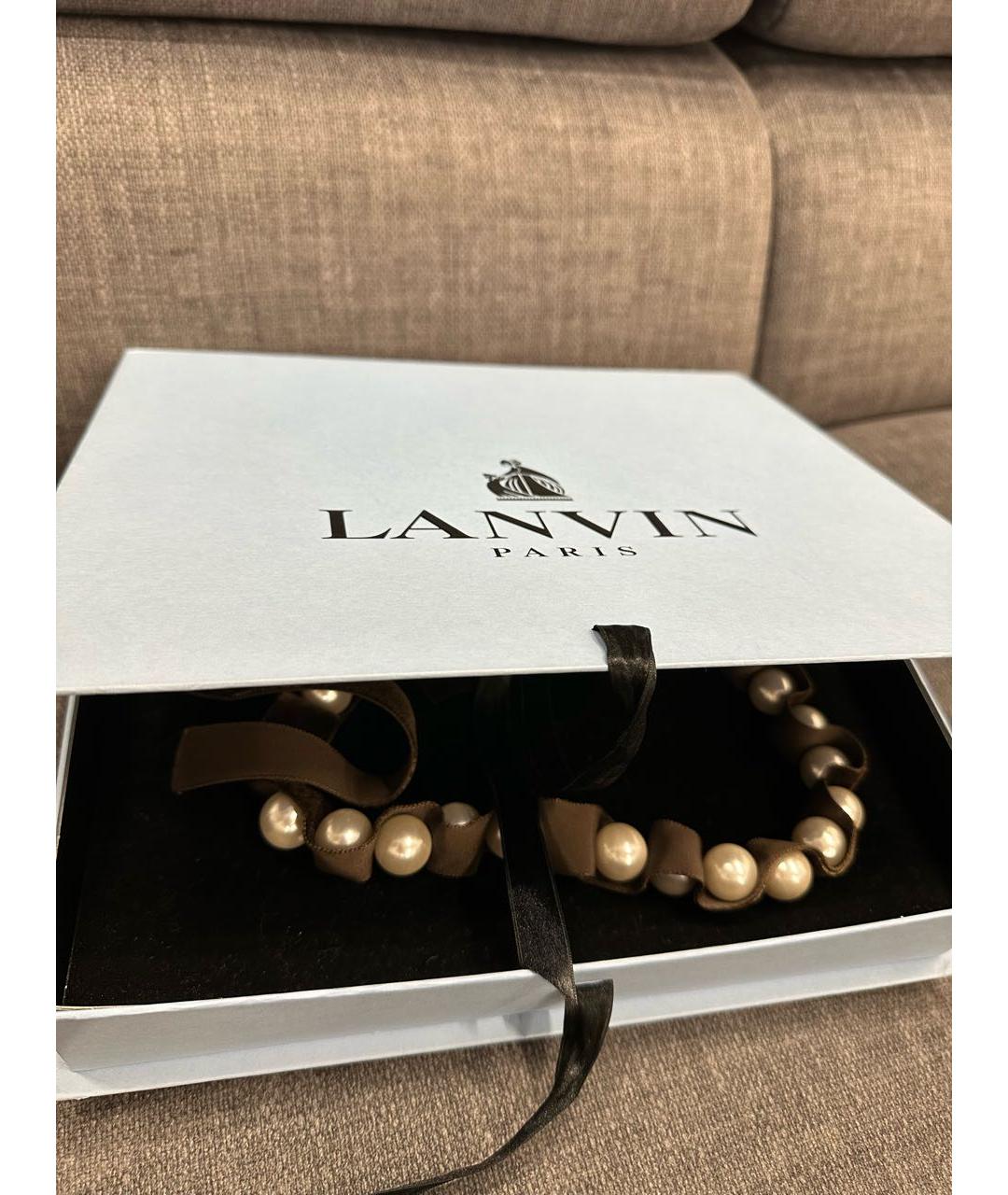 LANVIN Коричневое пластиковое колье, фото 3