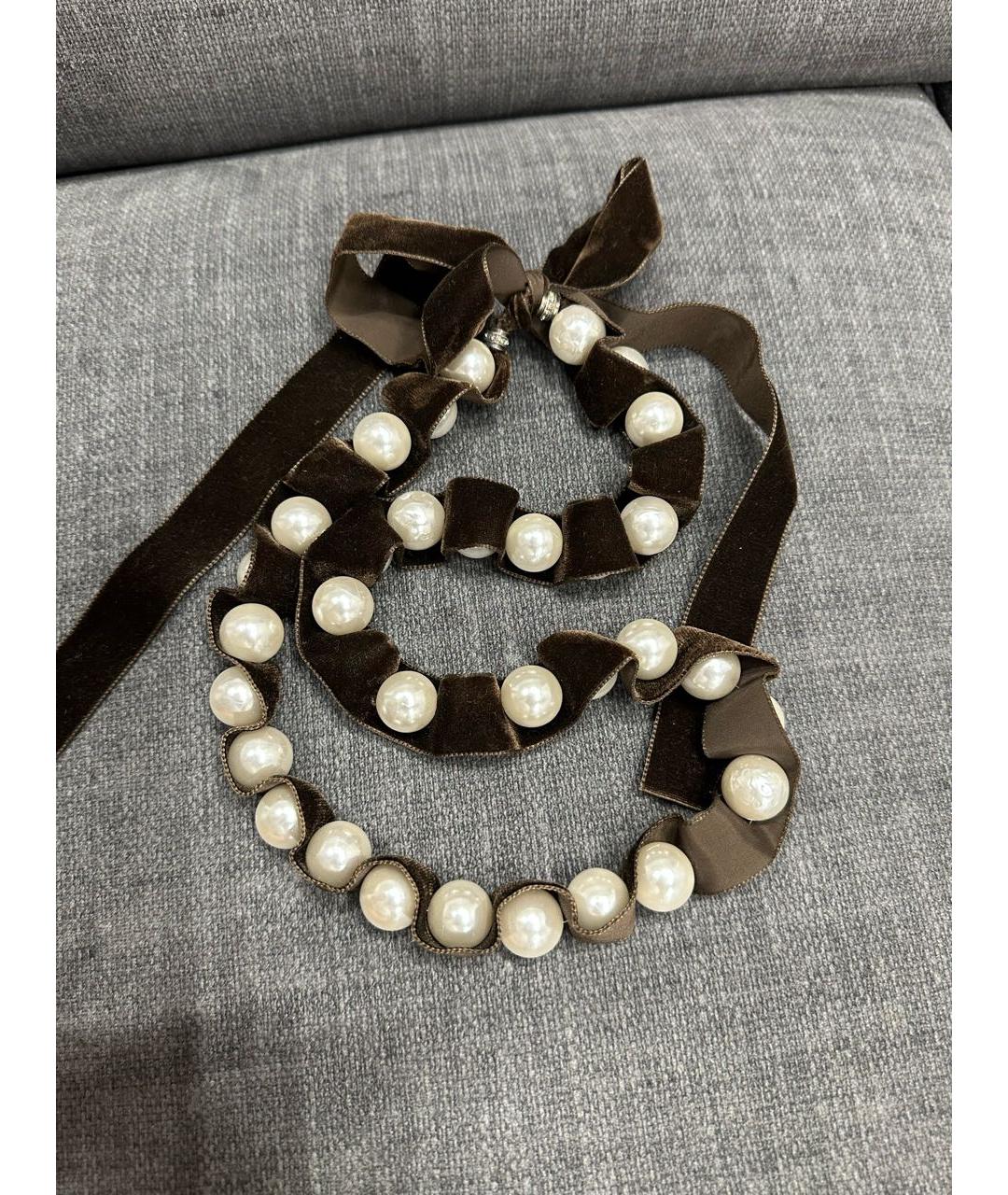 LANVIN Коричневое пластиковое колье, фото 4