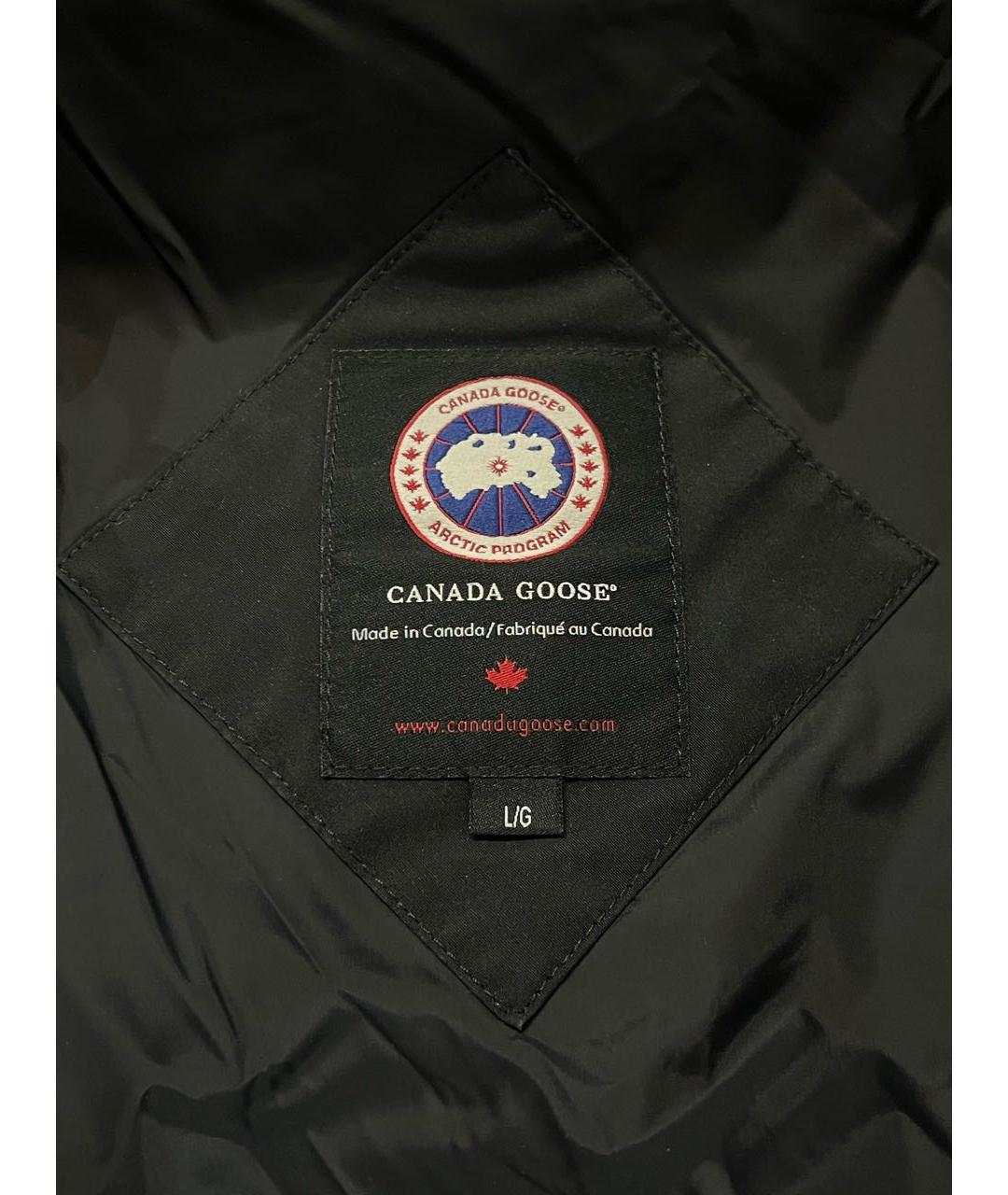 CANADA GOOSE Черный полиэстеровый пуховик, фото 3