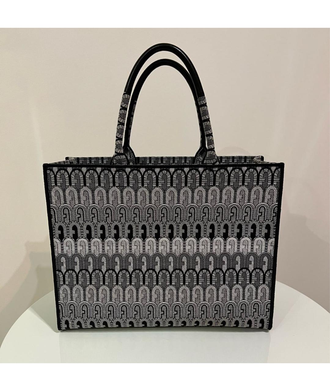 FURLA Серая кожаная сумка тоут, фото 2
