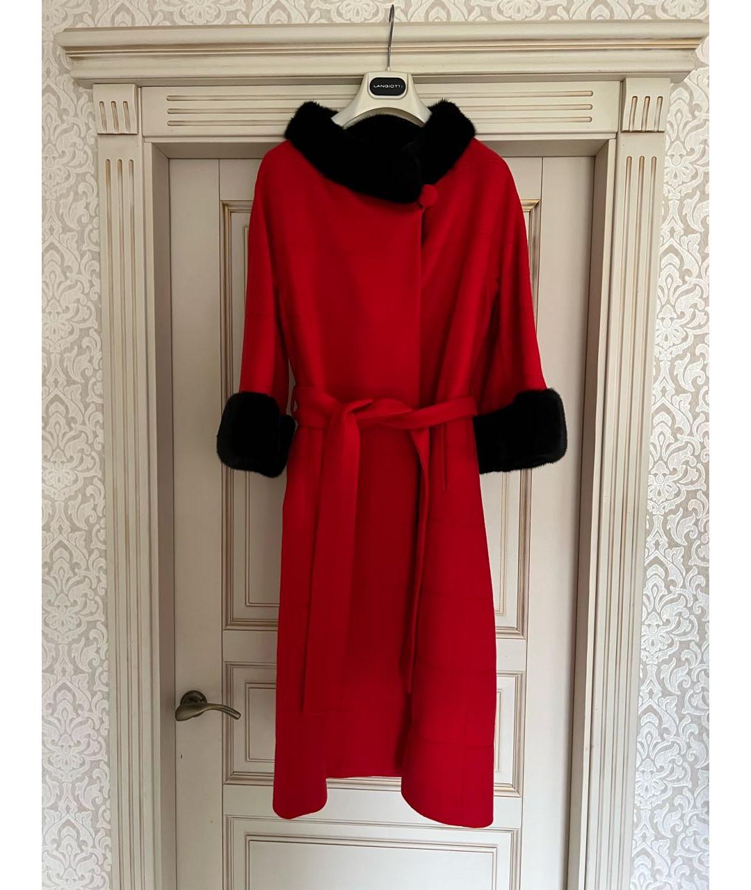 LANGIOTTI Красное кашемировое пальто, фото 9