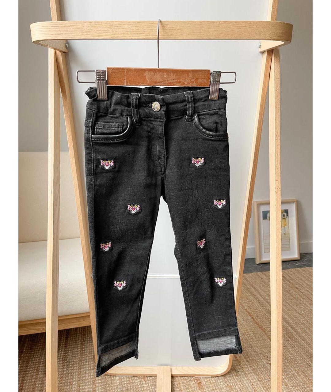 MONNALISA Черные деним джинсы, фото 4
