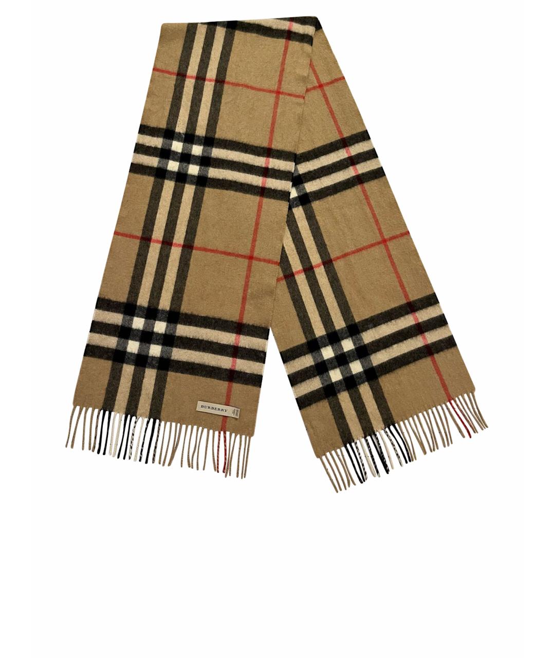 BURBERRY Бежевый кашемировый шарф, фото 1