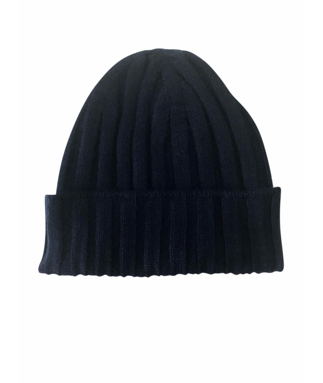 BILANCIONI Темно-синяя кашемировая шапка, фото 1