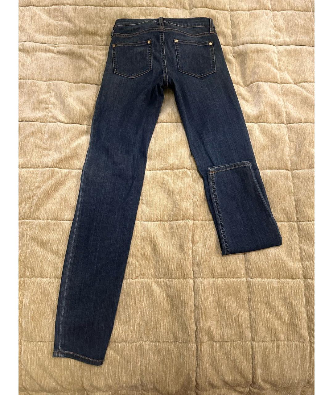 ROBERTO CAVALLI Синие хлопко-эластановые джинсы слим, фото 2