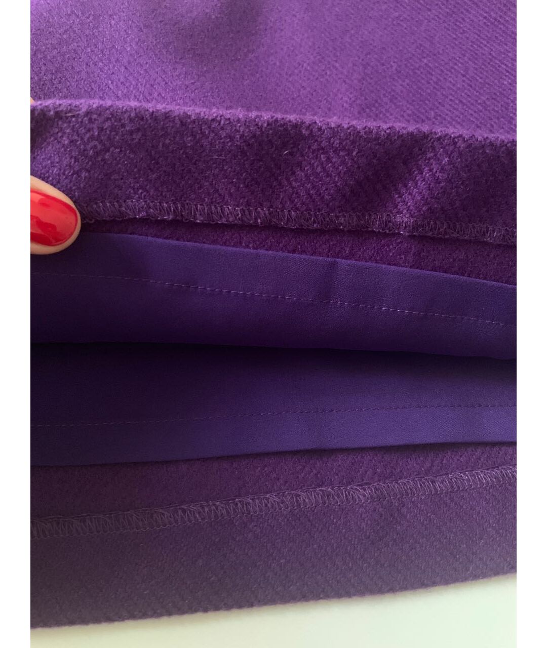 RALPH LAUREN Фиолетовая полиэстеровая юбка, фото 3