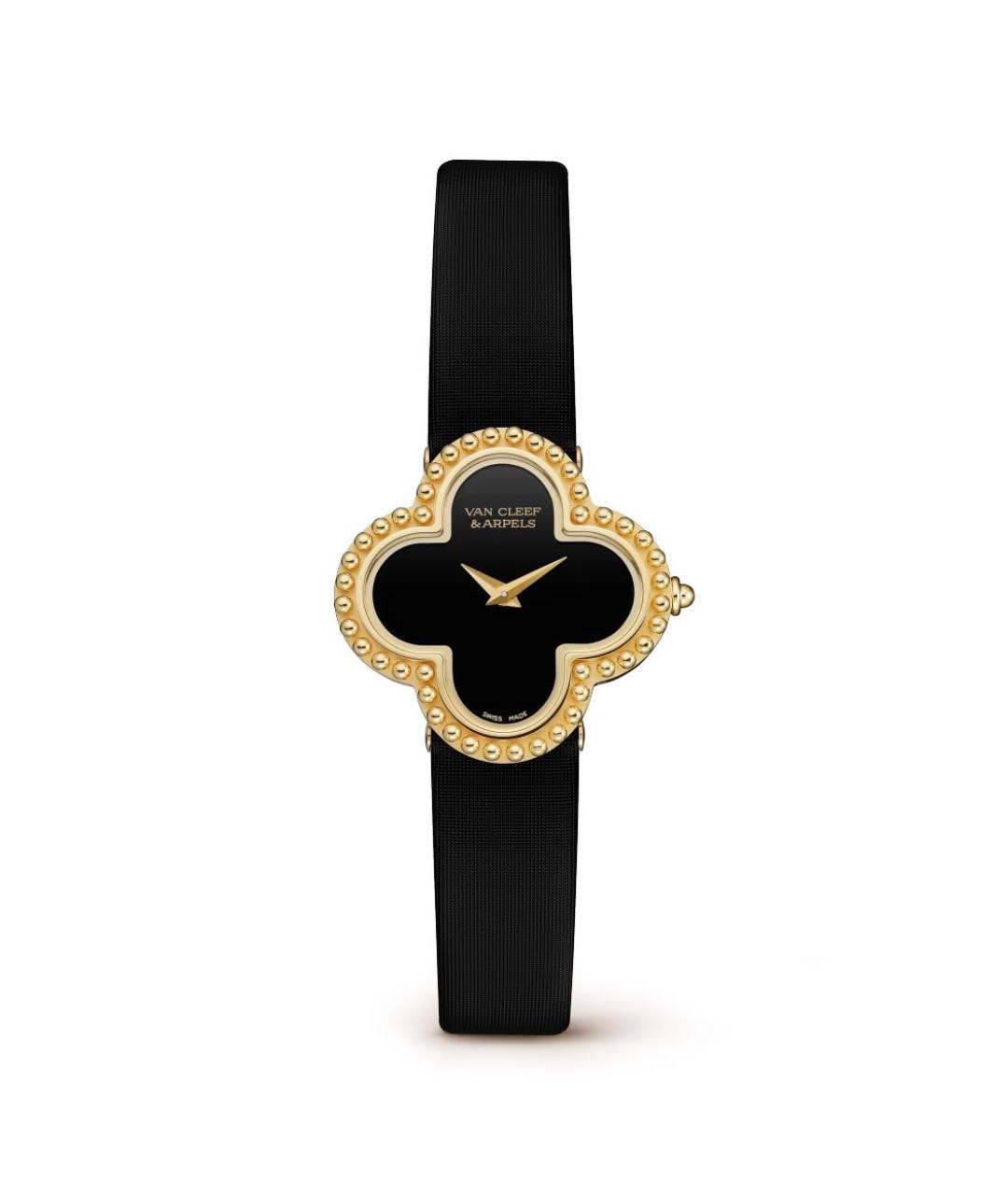 VAN CLEEF & ARPELS Черные часы из желтого золота, фото 2