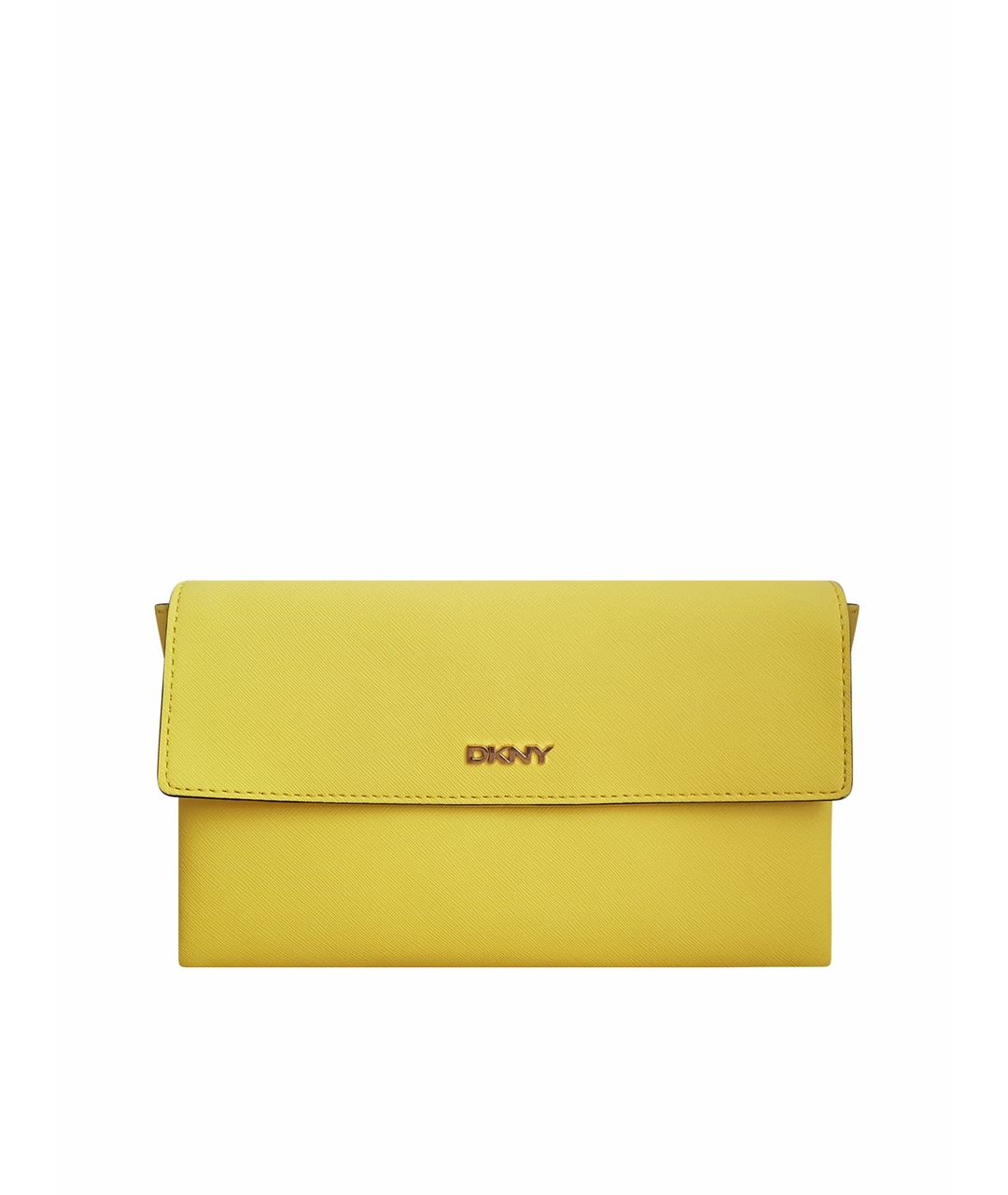 DKNY Желтая кожаная сумка тоут, фото 1