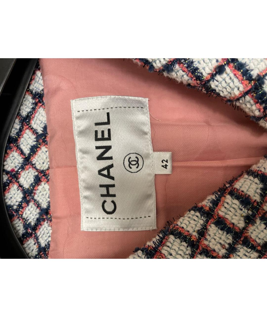 CHANEL PRE-OWNED Мульти твидовый жакет/пиджак, фото 4