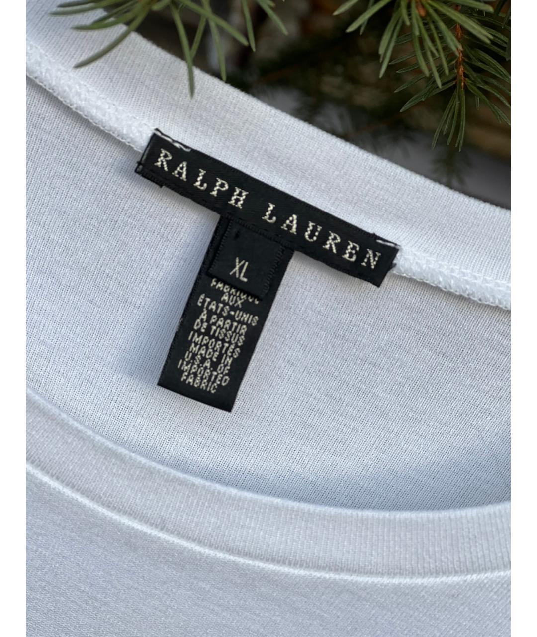 RALPH LAUREN Белая хлопковая блузы, фото 4
