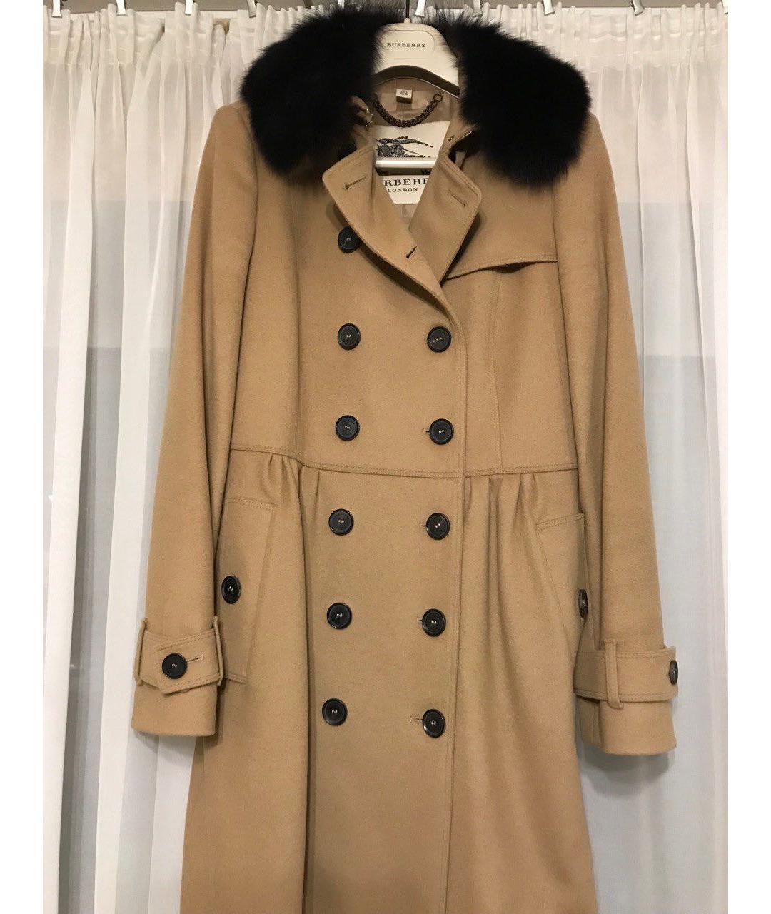 BURBERRY Бежевое шерстяное пальто, фото 9