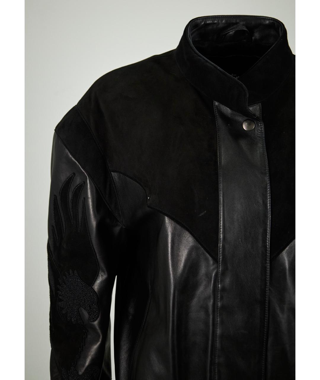 CLAUDE MONTANA VINTAGE Черная кожаная куртка, фото 5