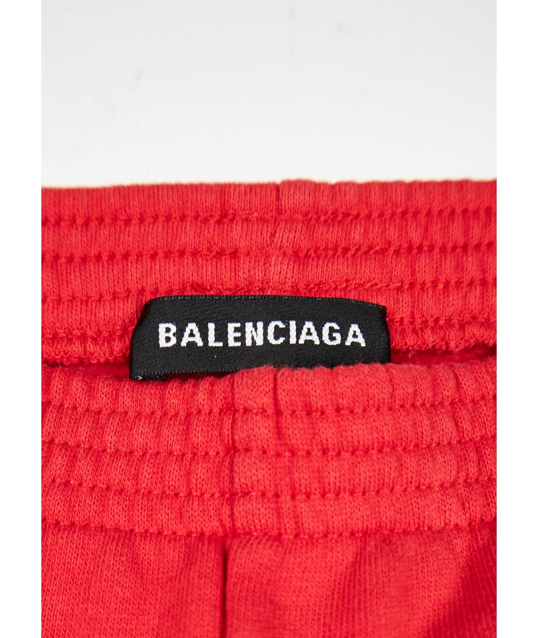 BALENCIAGA Красные хлопковые брюки и шорты, фото 3