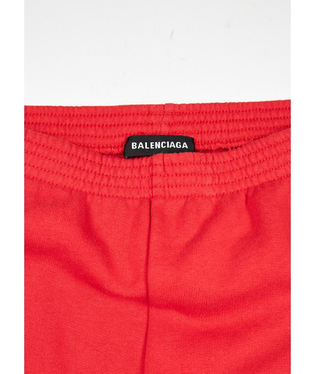 BALENCIAGA Красные хлопковые брюки и шорты, фото 5
