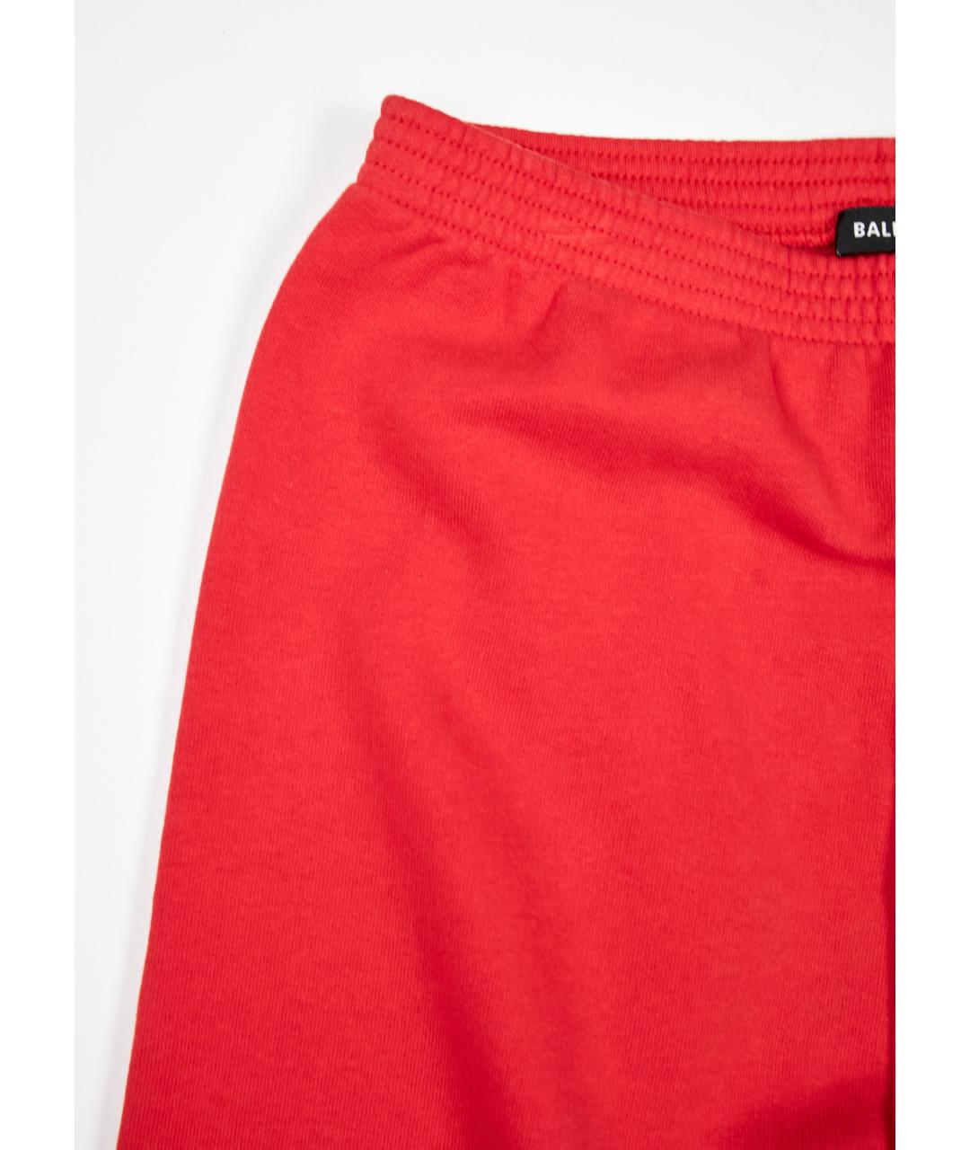 BALENCIAGA Красные хлопковые брюки и шорты, фото 4