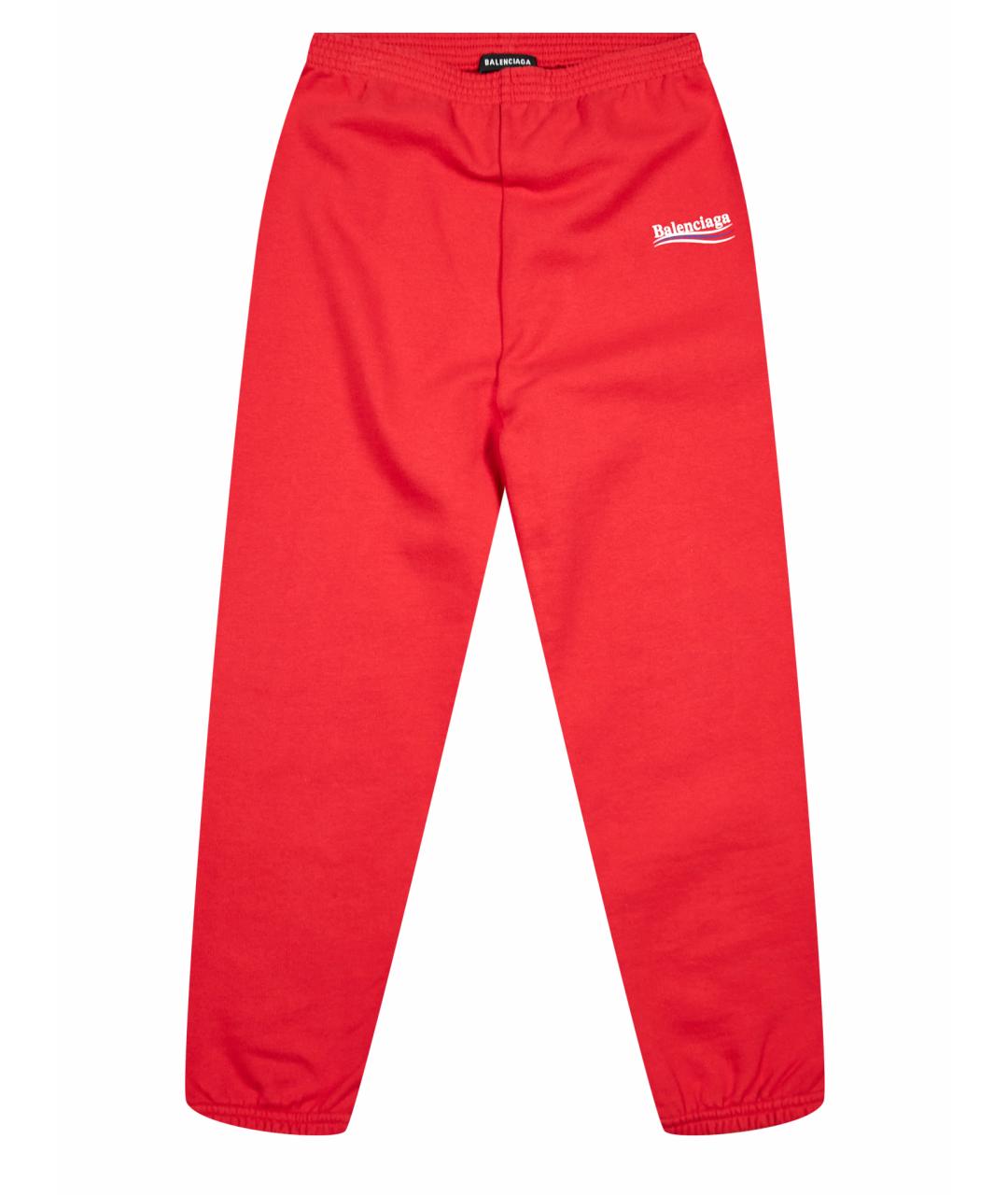 BALENCIAGA Красные хлопковые брюки и шорты, фото 1