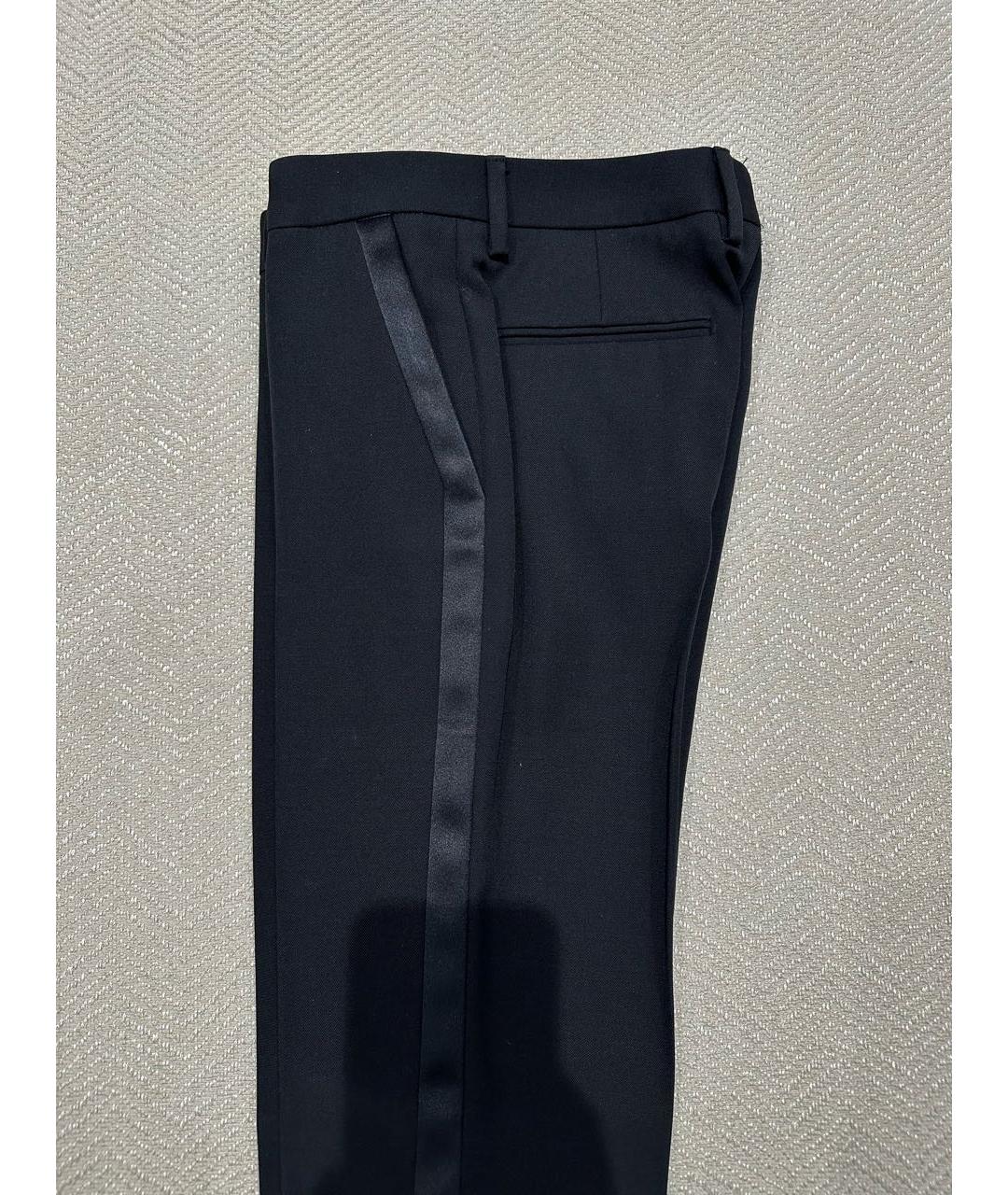 SAINT LAURENT Черные хлопковые брюки узкие, фото 5