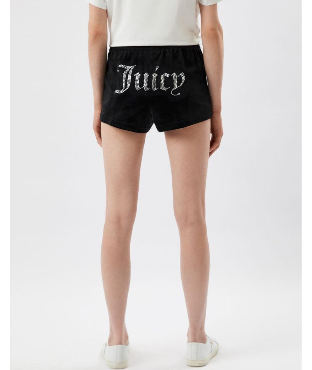 JUICY COUTURE Черные велюровые шорты, фото 3