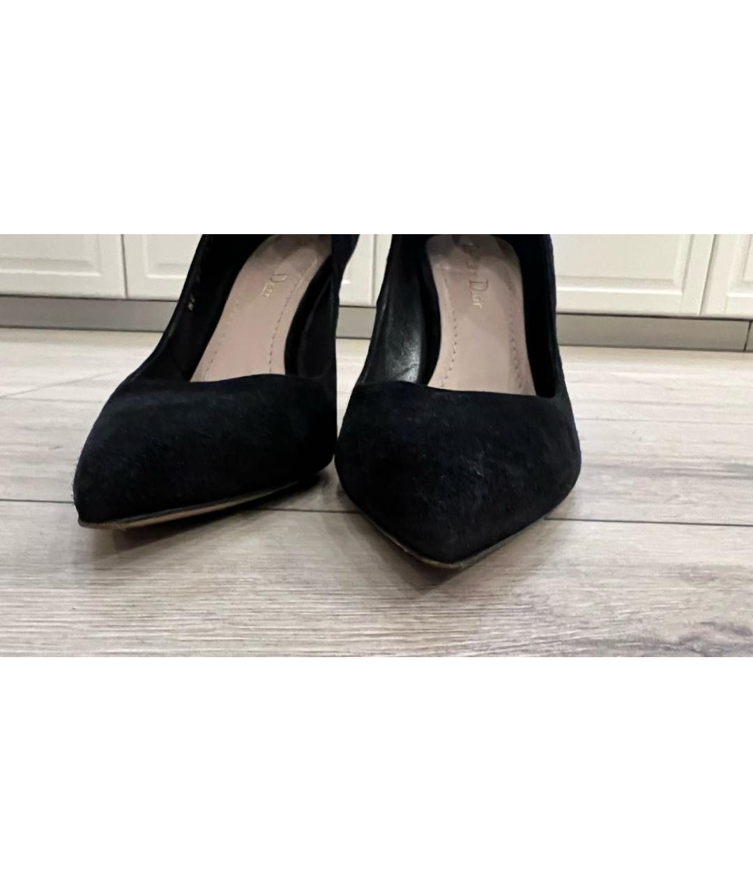 CHRISTIAN DIOR Черные замшевые туфли, фото 6