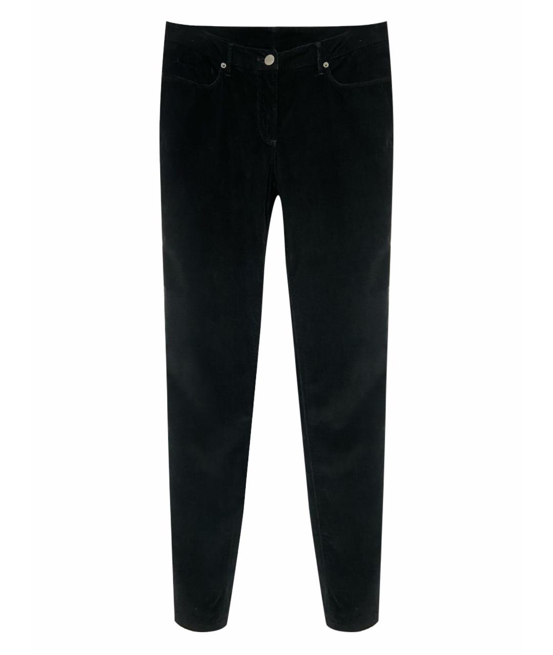 JIL SANDER Черные хлопко-эластановые прямые джинсы, фото 1
