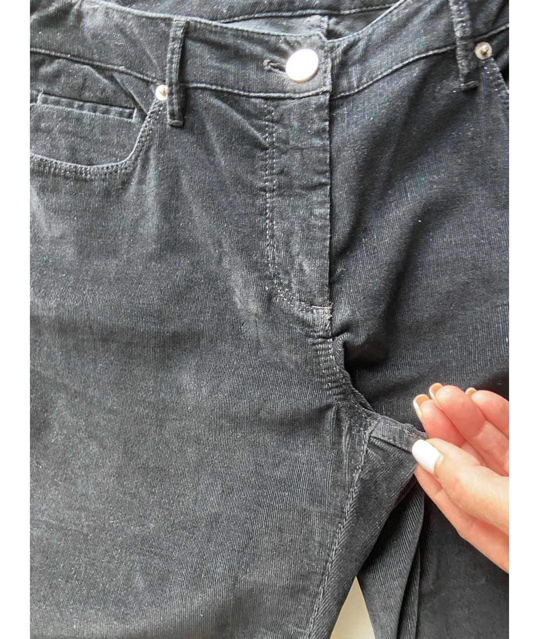 JIL SANDER Черные хлопко-эластановые прямые джинсы, фото 5