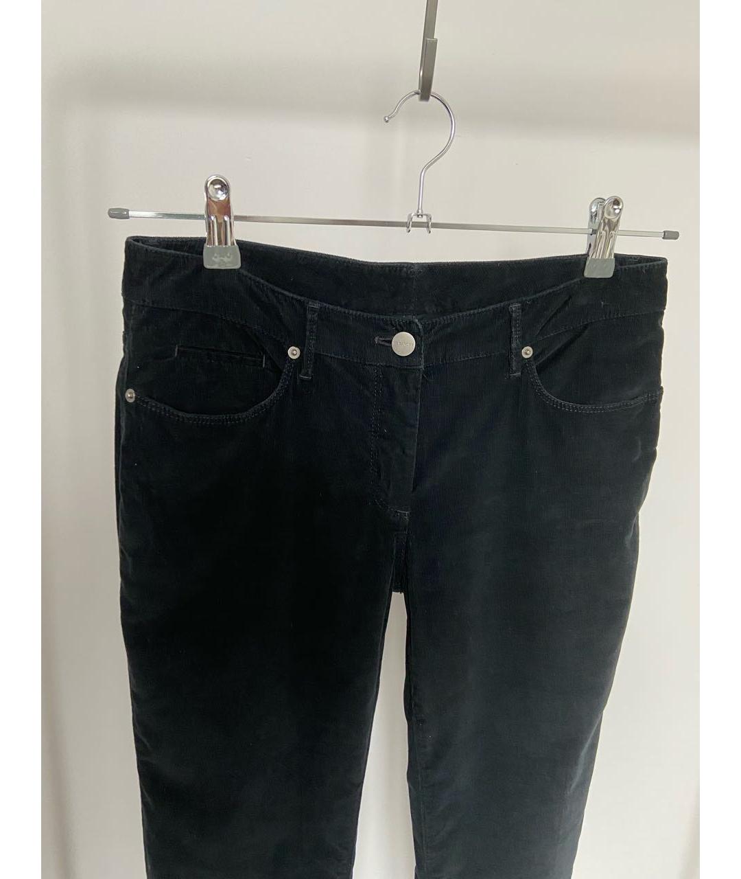 JIL SANDER Черные хлопко-эластановые прямые джинсы, фото 3