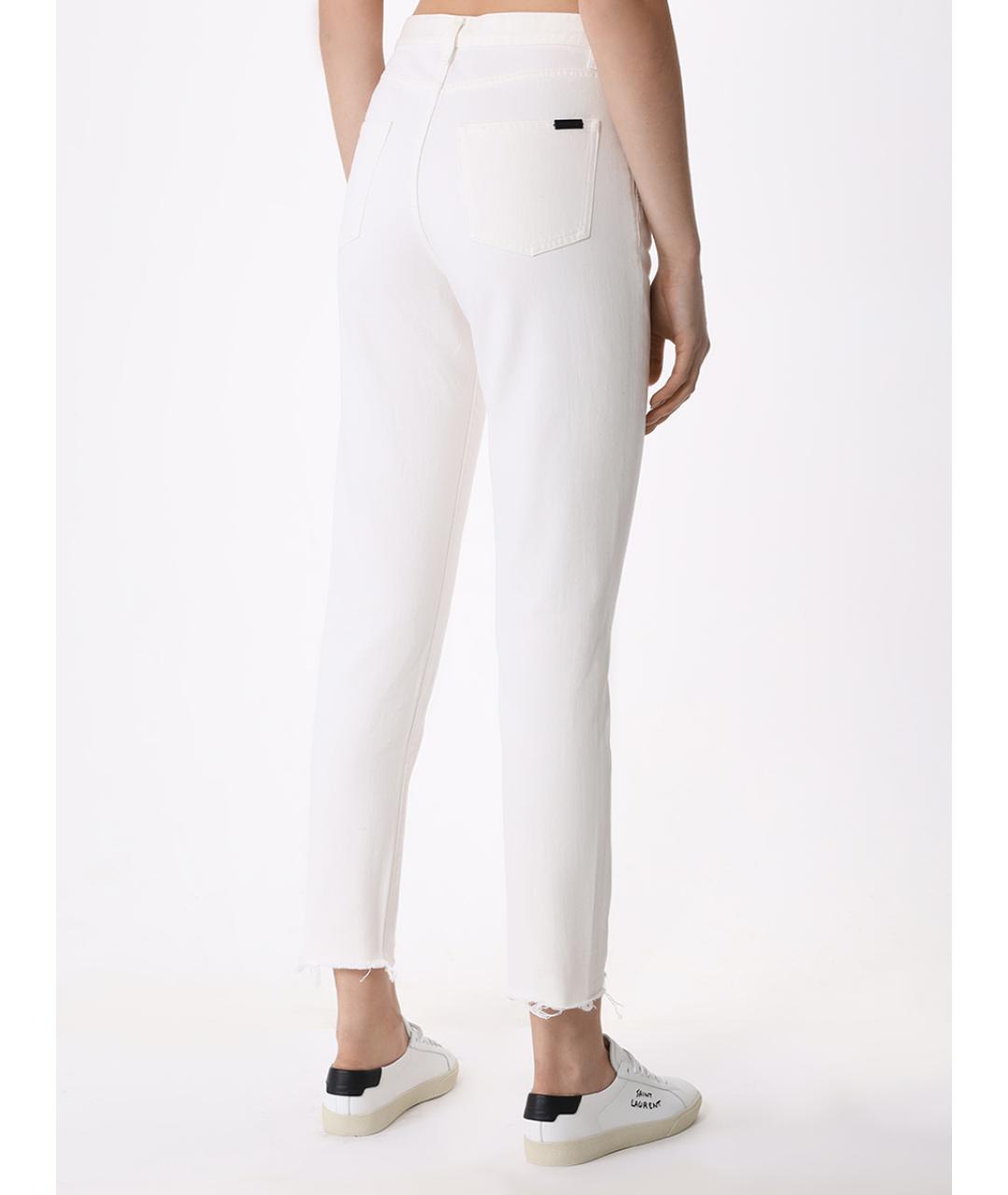 SAINT LAURENT Белые джинсы слим, фото 3