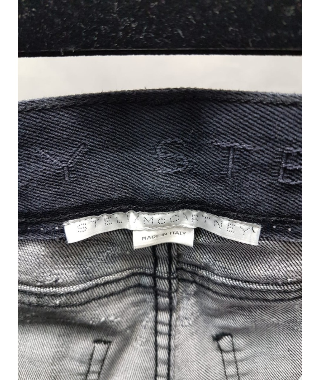 STELLA MCCARTNEY Черные хлопковые прямые джинсы, фото 5