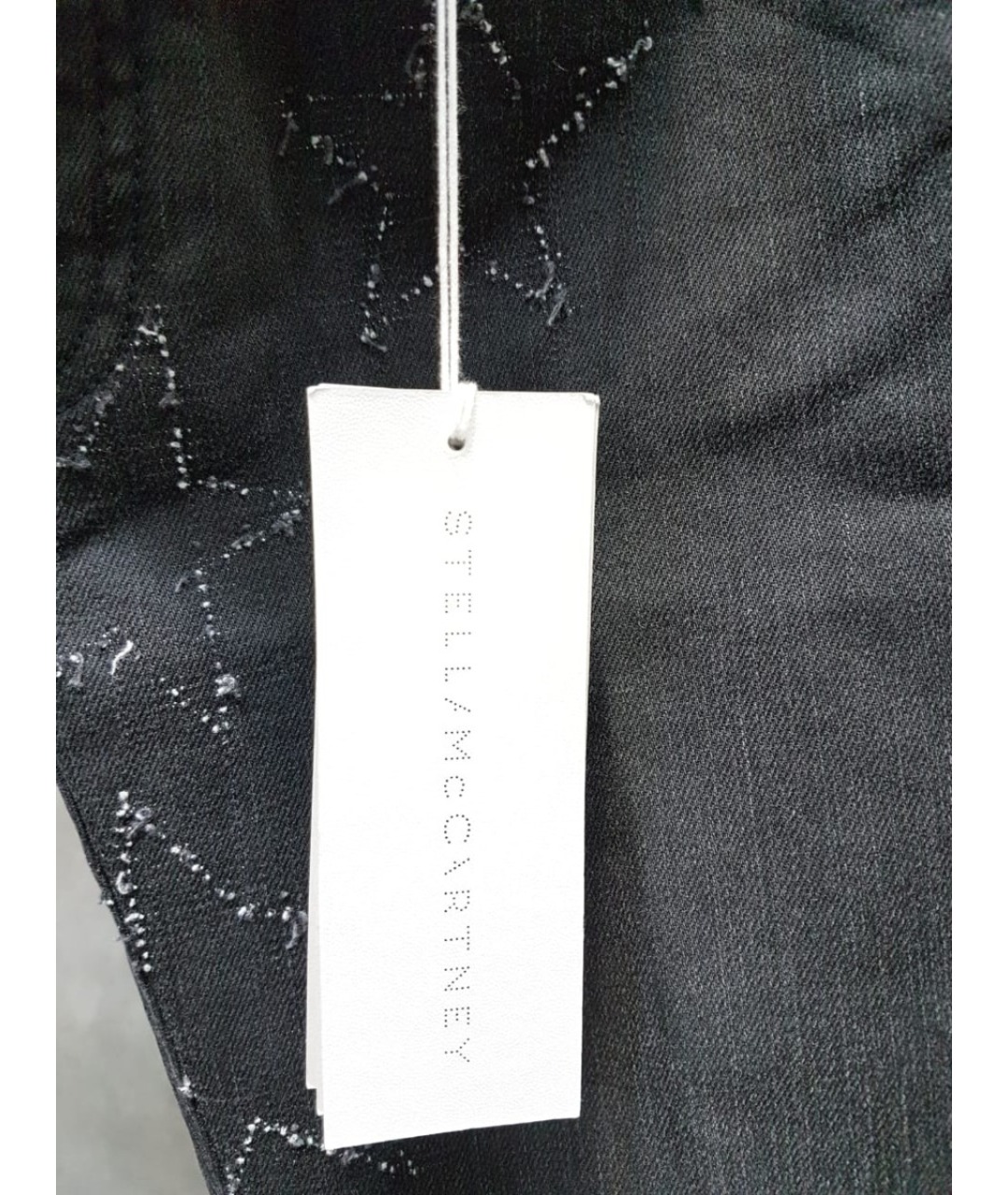 STELLA MCCARTNEY Черные хлопковые прямые джинсы, фото 4