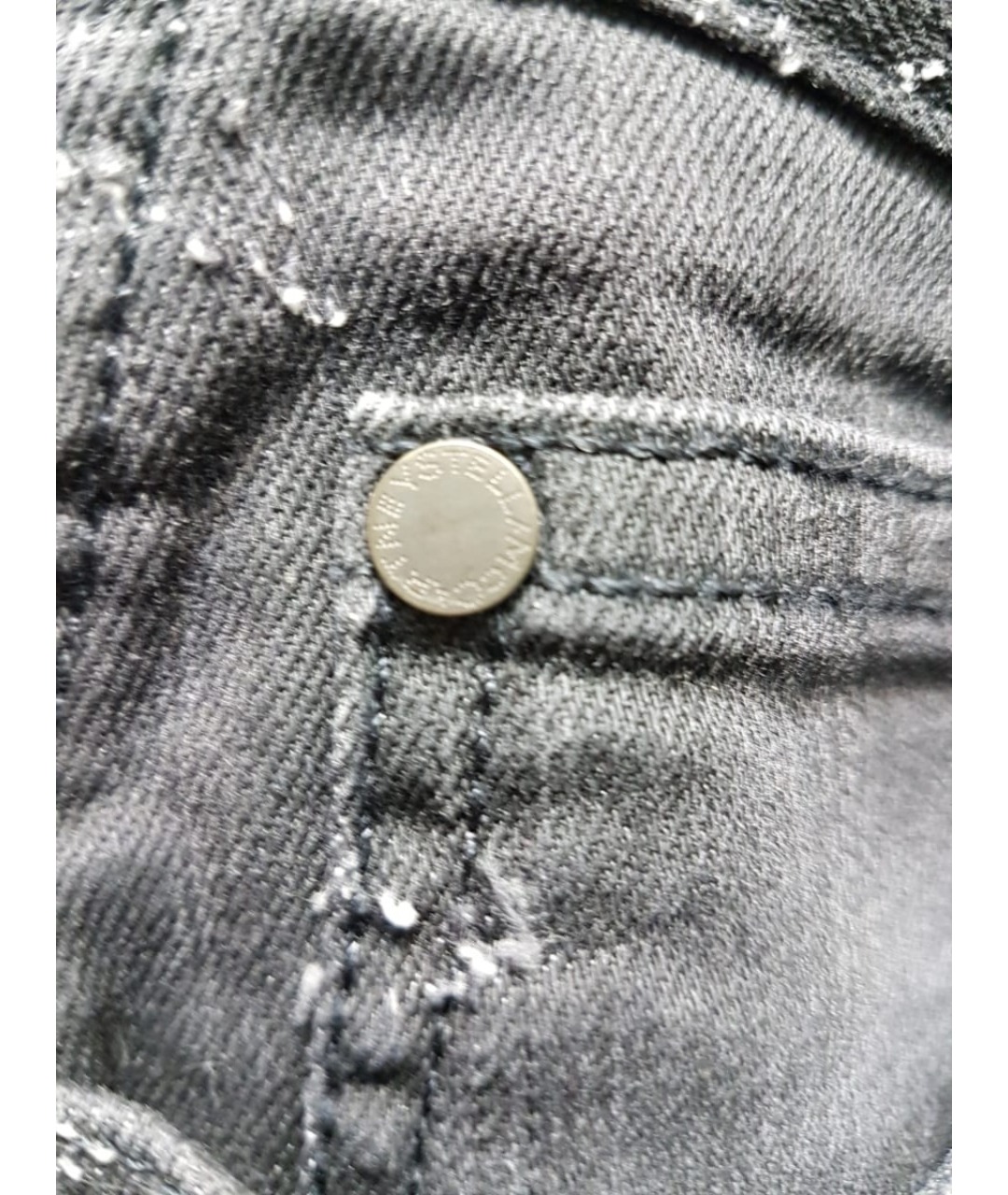 STELLA MCCARTNEY Черные хлопковые прямые джинсы, фото 6