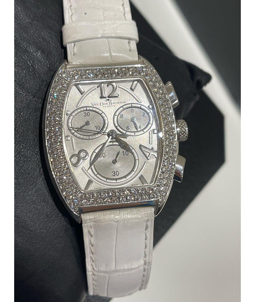 Van Der Bauwede Stall Diamond Белые серебряные часы, фото 8