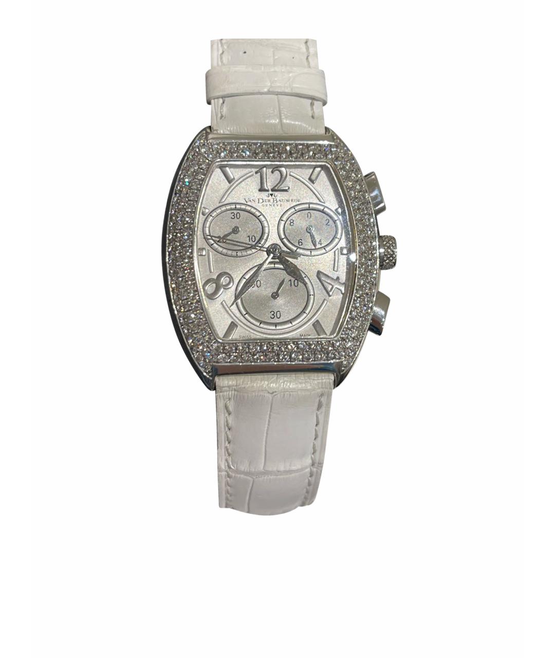 Van Der Bauwede Stall Diamond Белые серебряные часы, фото 1