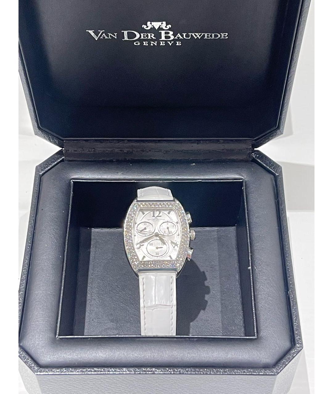 Van Der Bauwede Stall Diamond Белые серебряные часы, фото 6