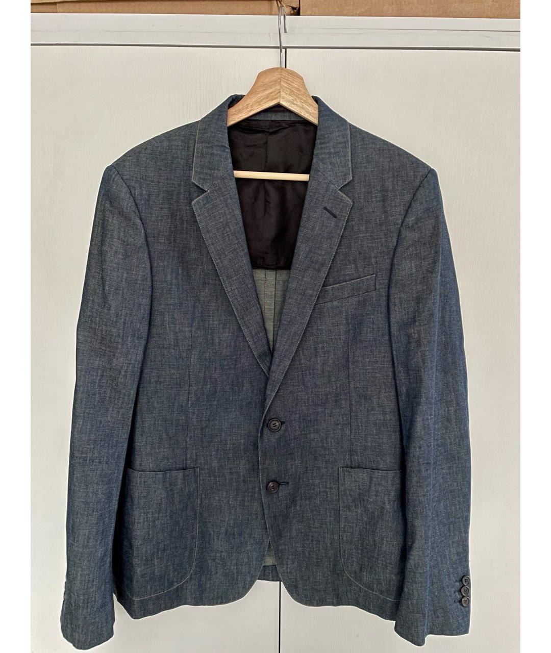 PRADA Темно-синий хлопковый пиджак, фото 9
