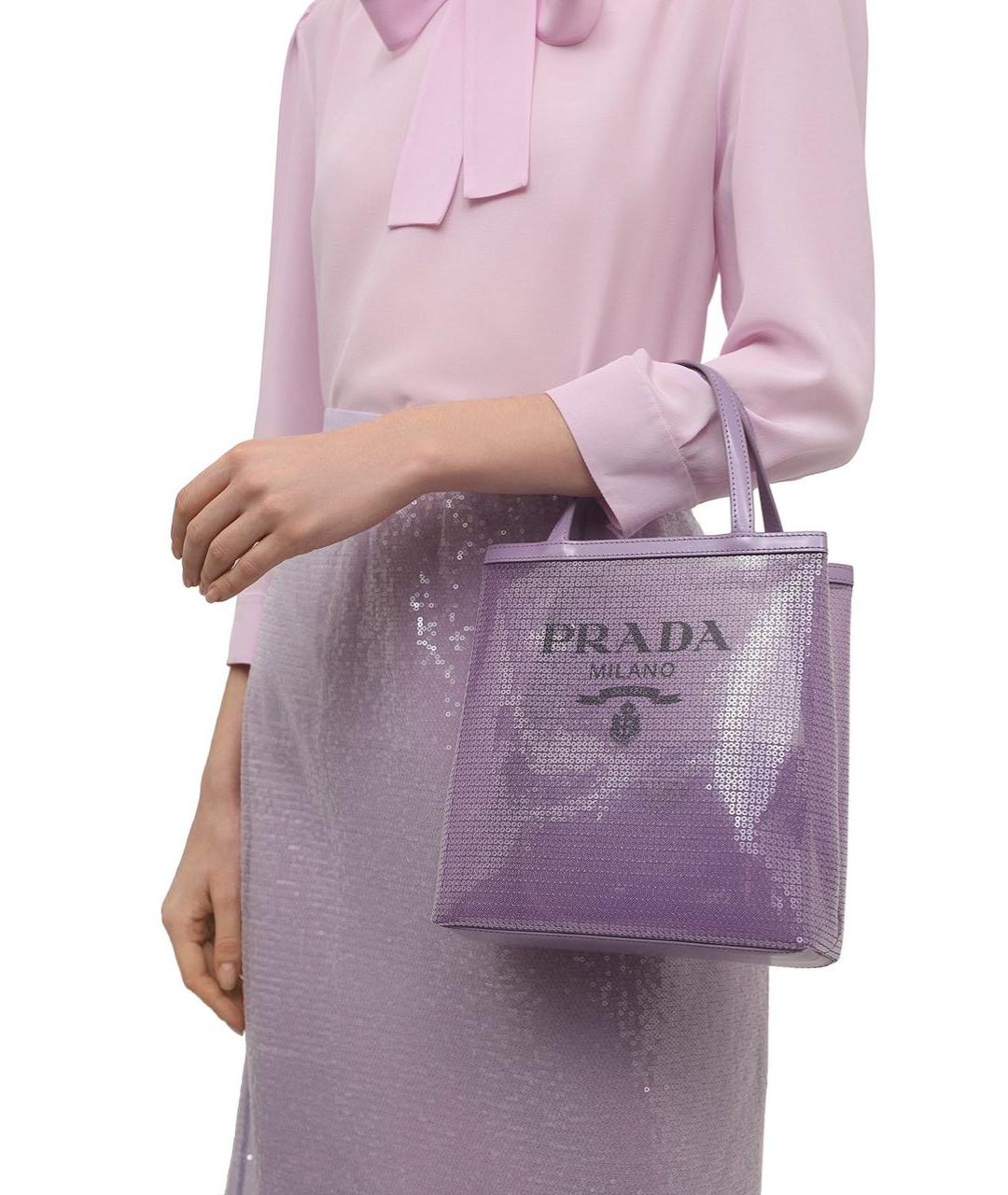 PRADA Фиолетовая сумка тоут, фото 2