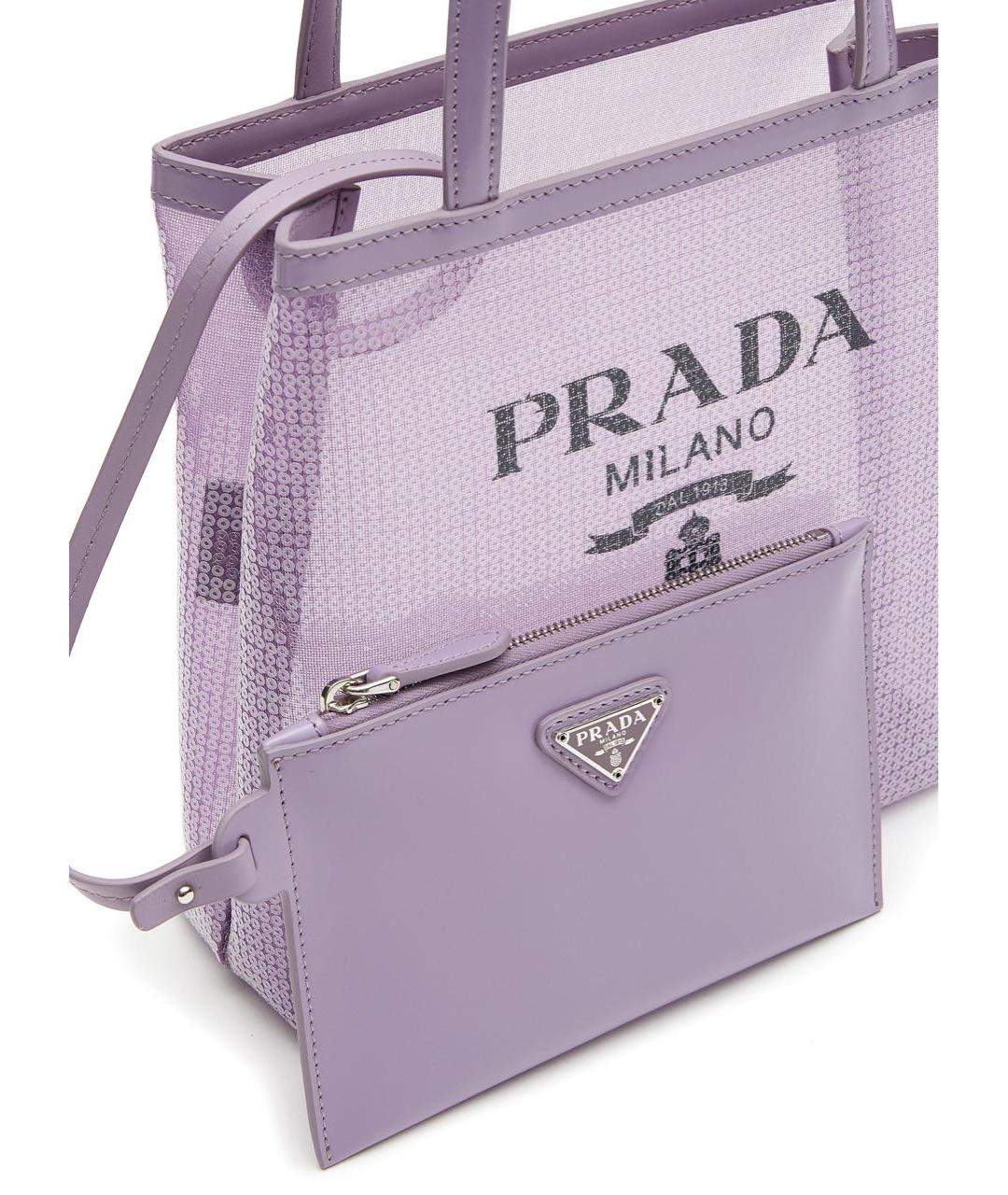 PRADA Фиолетовая сумка тоут, фото 7