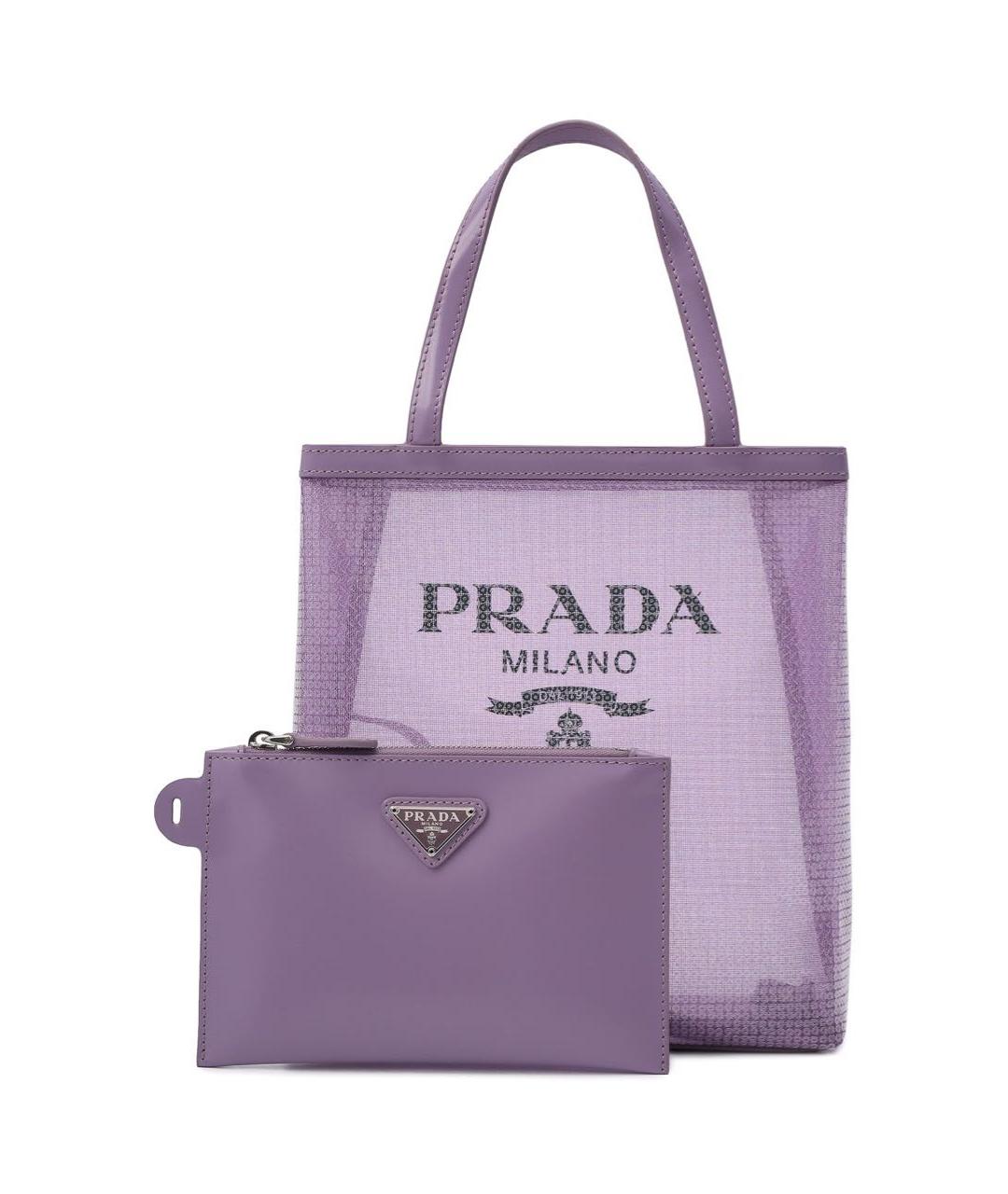 PRADA Фиолетовая сумка тоут, фото 3