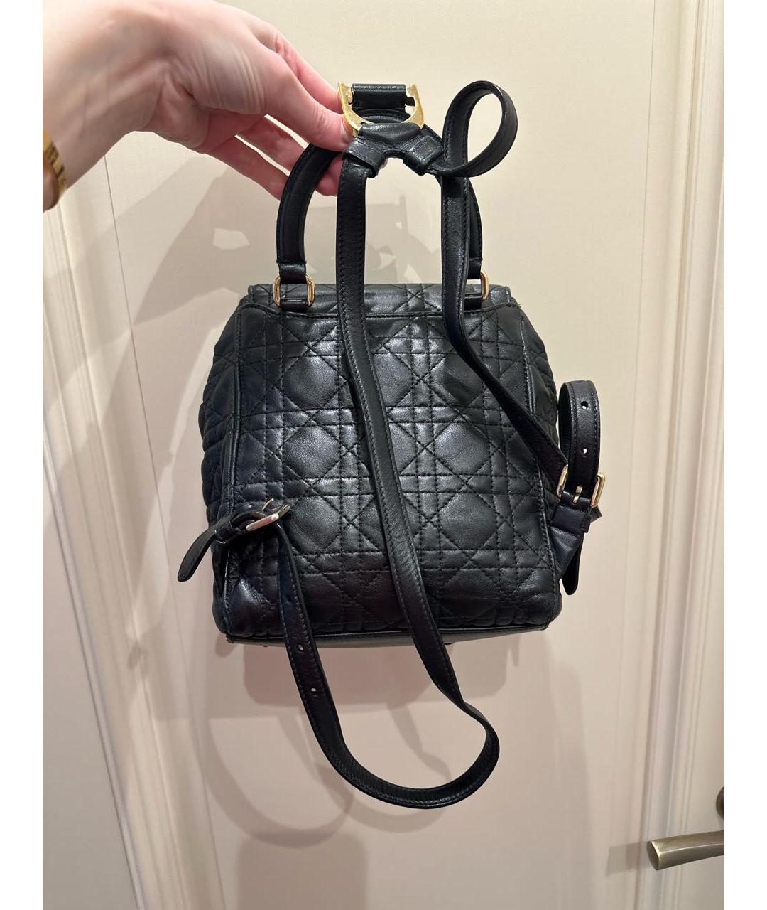 CHRISTIAN DIOR PRE-OWNED Черный кожаный рюкзак, фото 3