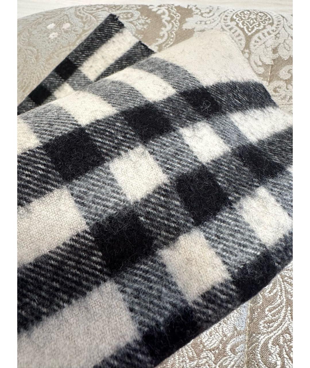 BURBERRY Белый шерстяной шарф, фото 7