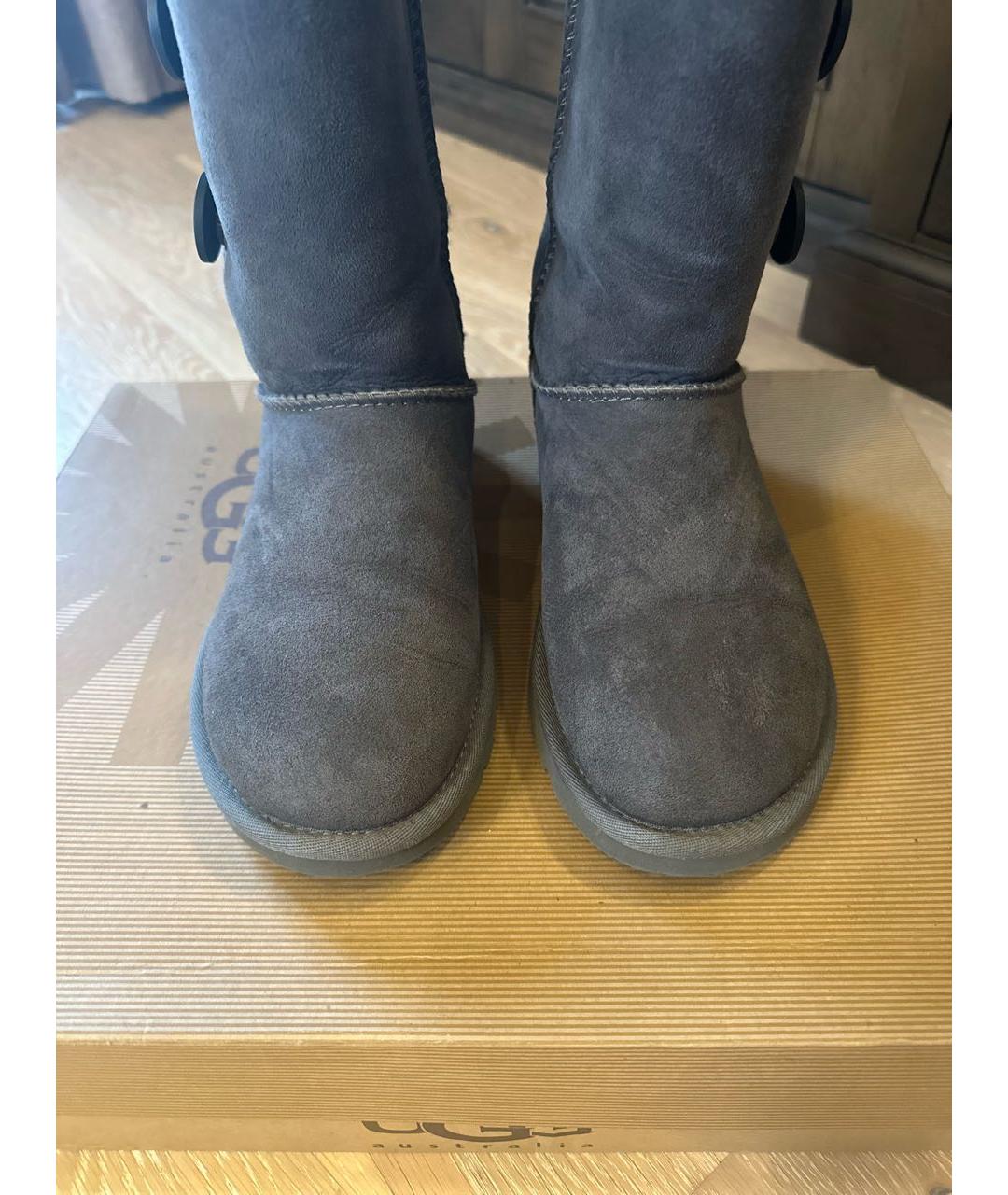 UGG AUSTRALIA Серые замшевые сапоги, фото 3