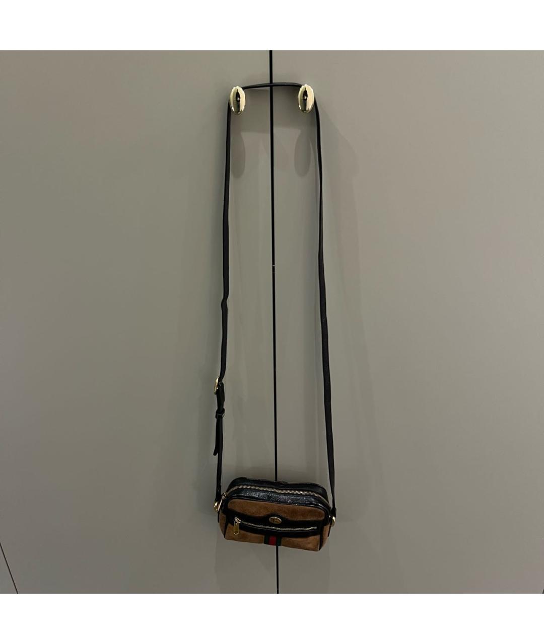 GUCCI Коричневая замшевая сумка через плечо, фото 8