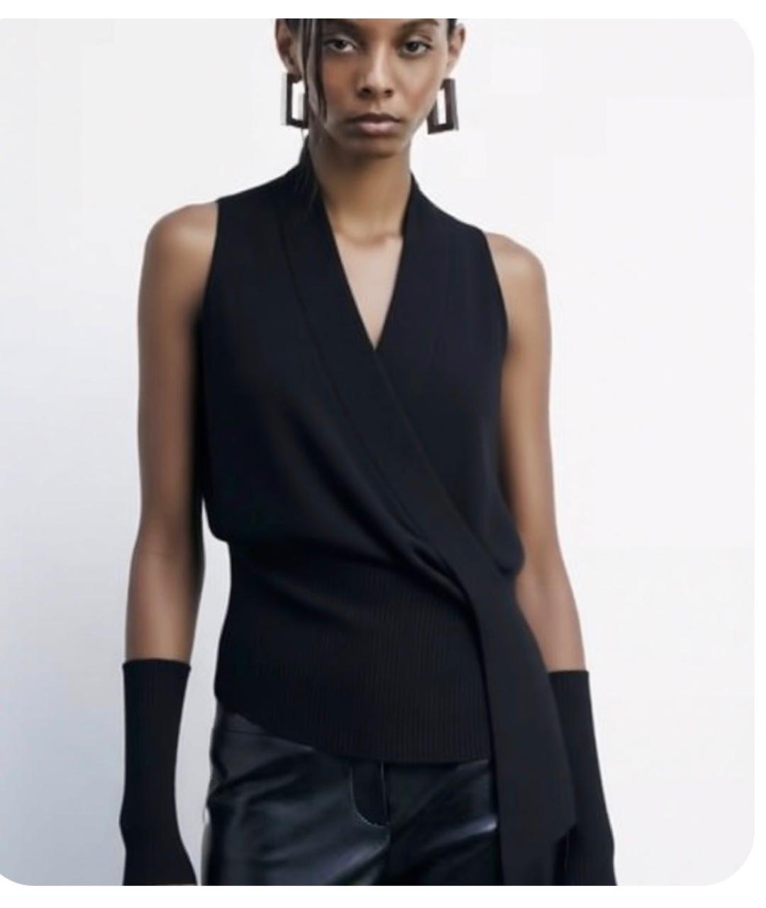 MAX MARA Черная вискозная блузы, фото 6