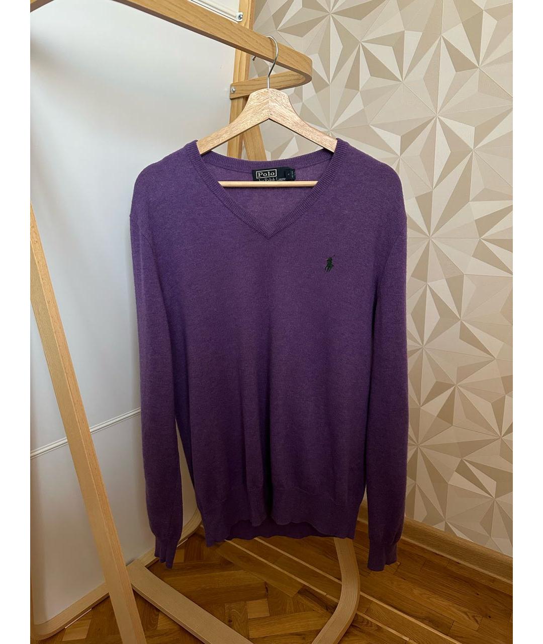 POLO RALPH LAUREN Фиолетовый шерстяной джемпер / свитер, фото 9