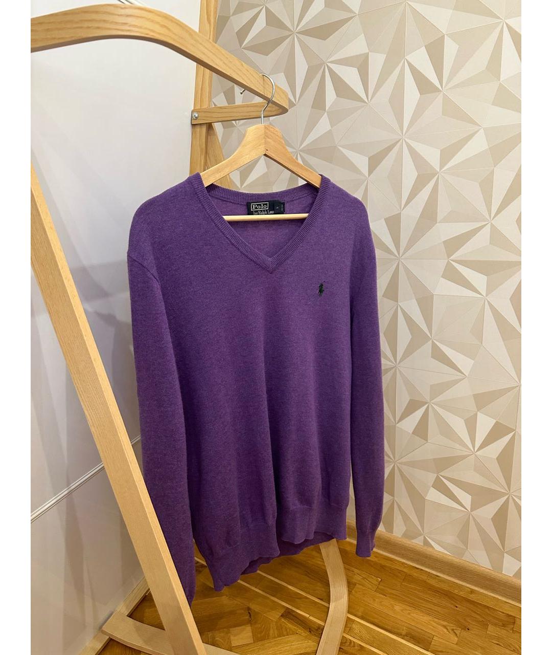 POLO RALPH LAUREN Фиолетовый шерстяной джемпер / свитер, фото 8